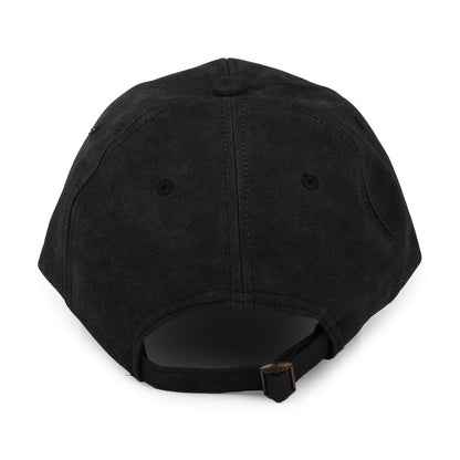 Gorra de béisbol sin estructurar de cuero de imitación desgastado de Dorfman Pacific - Negro