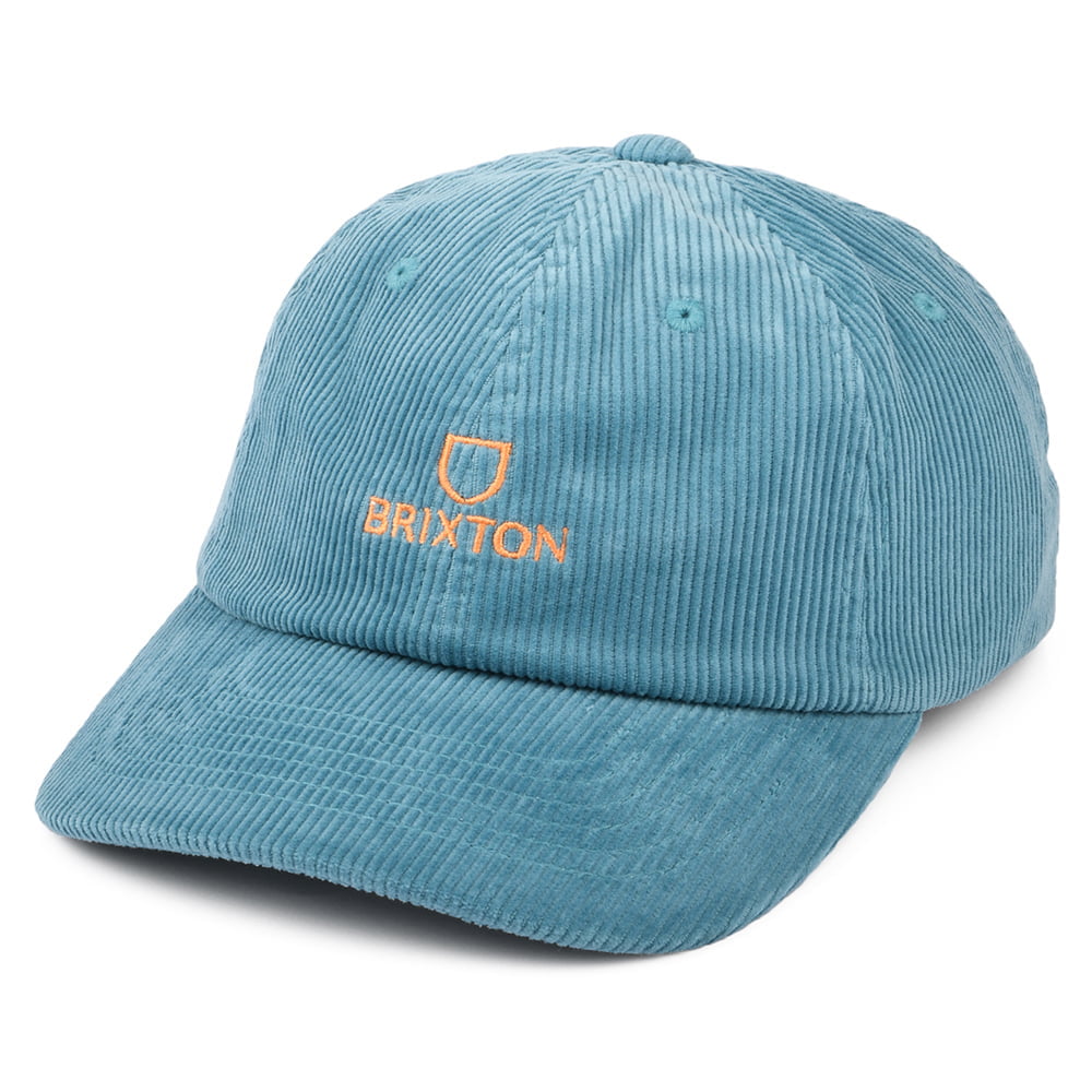 Gorra de béisbol Alpha LP de pana de Brixton - Azul Claro