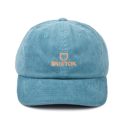 Gorra de béisbol Alpha LP de pana de Brixton - Azul Claro