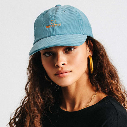Gorra de béisbol Alpha LP de pana de Brixton - Azul Claro