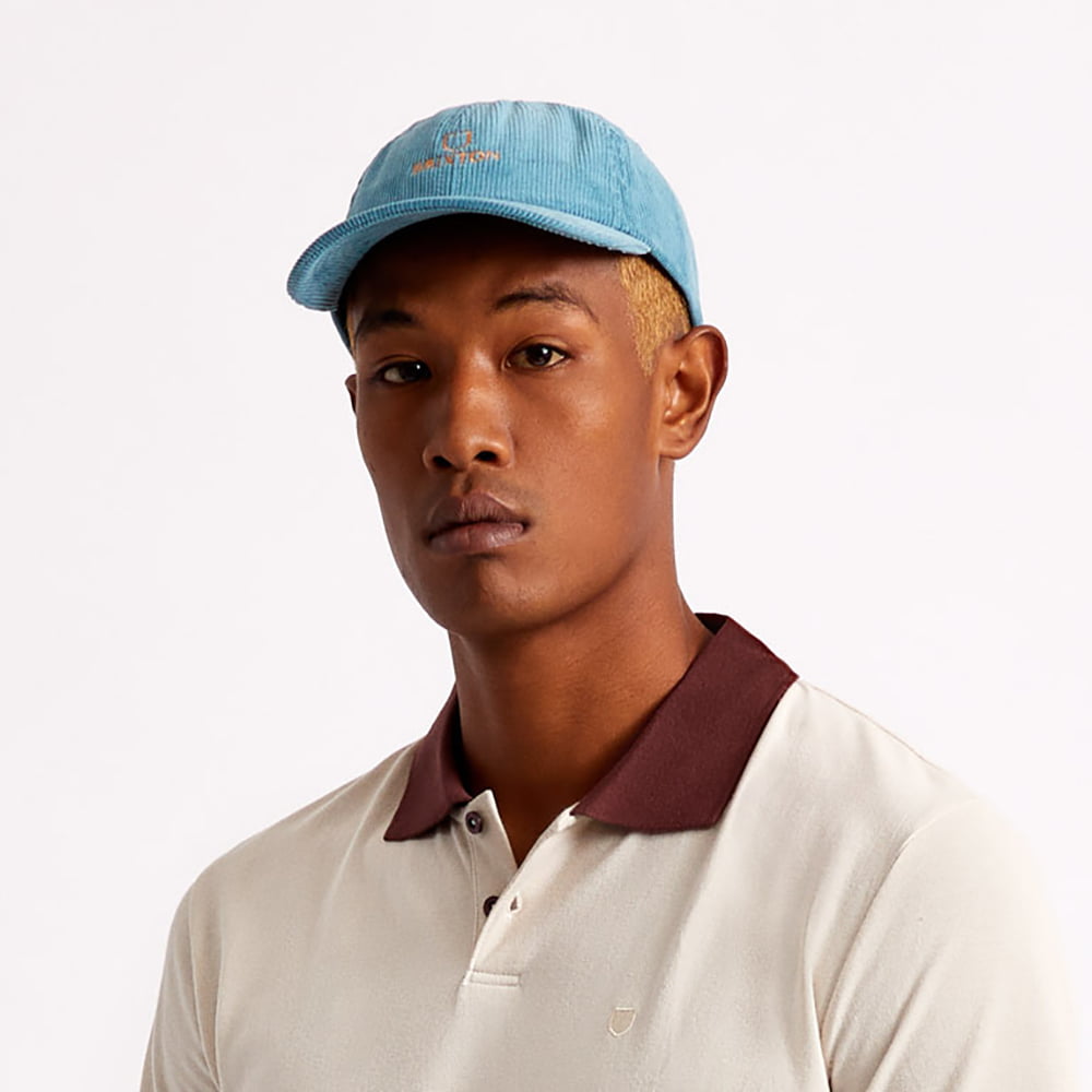 Gorra de béisbol Alpha LP de pana de Brixton - Azul Claro