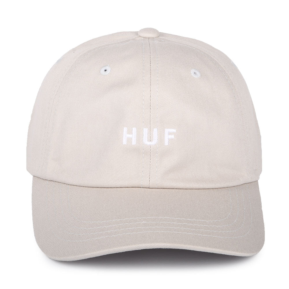Gorra de béisbol Original Logo visera curvada de algodón de HUF - Piedra