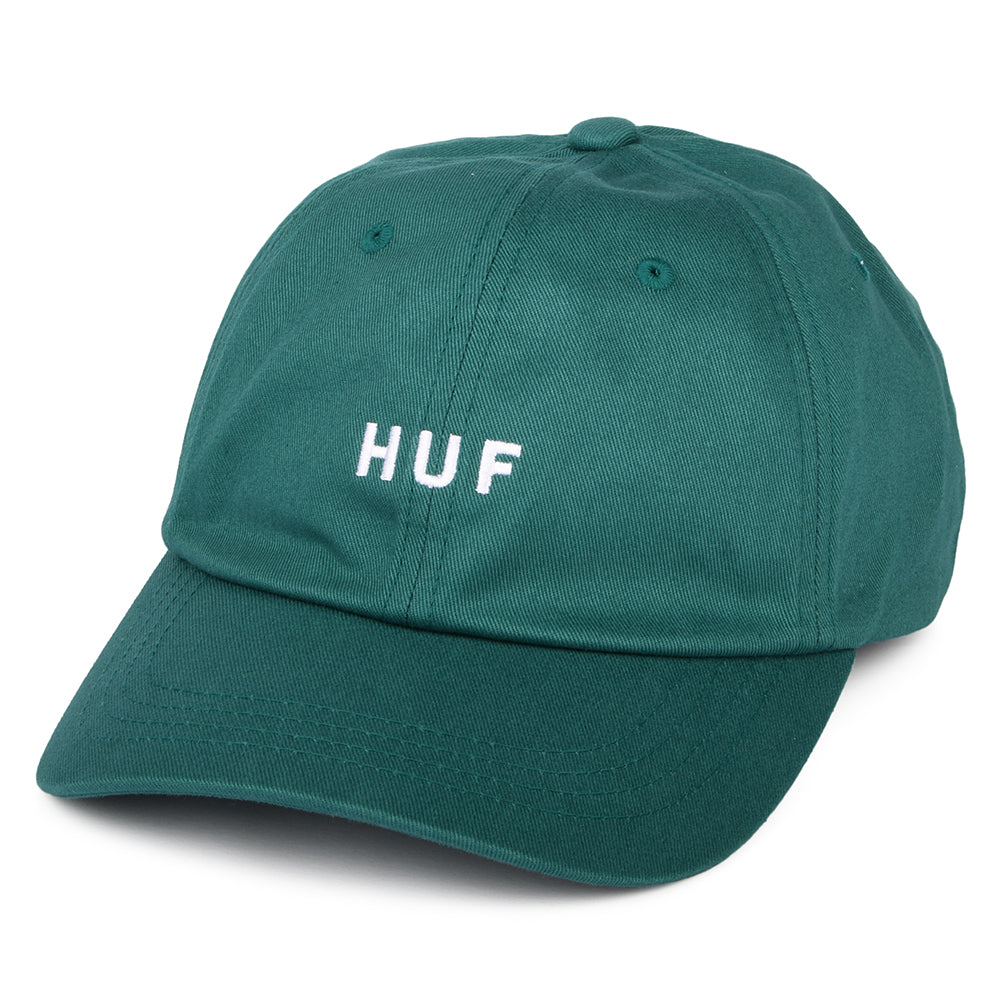 Gorra de béisbol Original Logo visera curvada de algodón de HUF - Verdemar