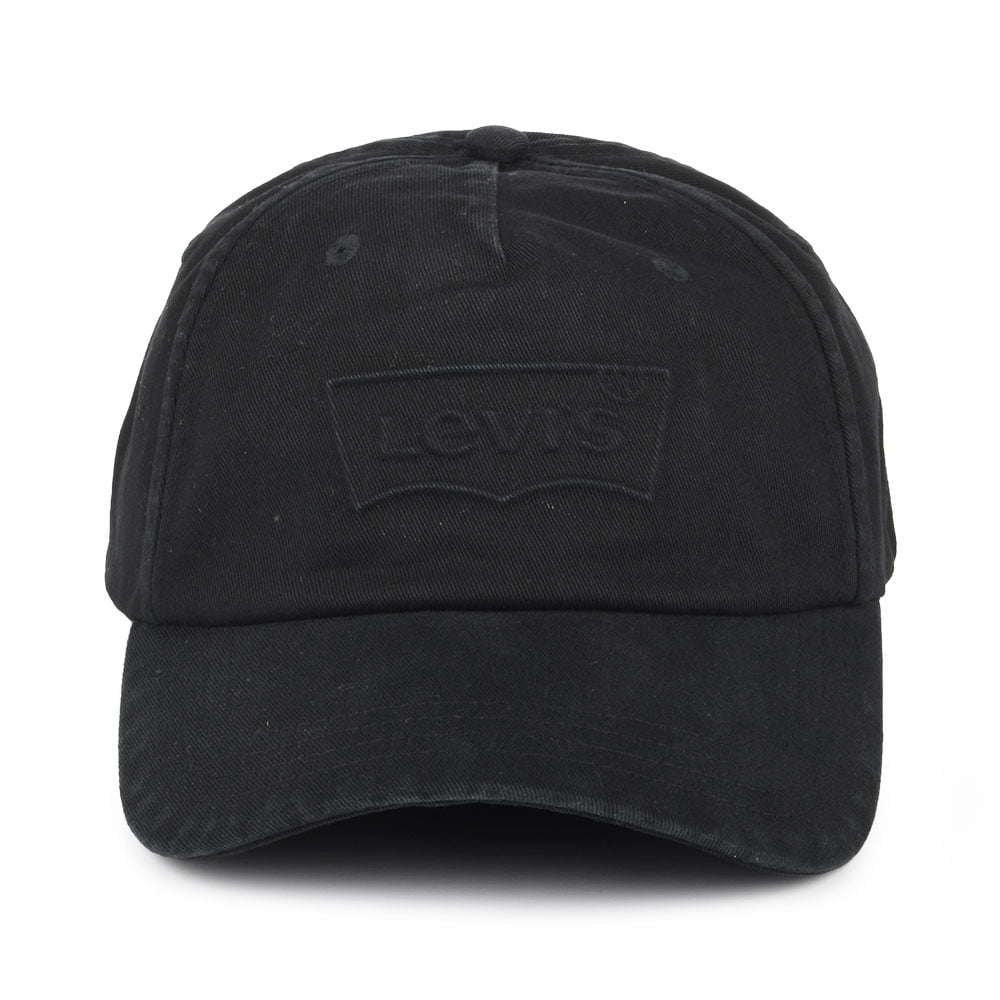 Gorra de béisbol Debossed Big Batwing efecto lavado de Levi's - Negro