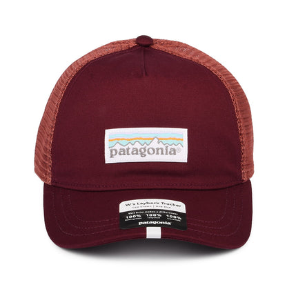 Gorra Trucker mujeres Pastel P-6 Label Layback de Patagonia - Rojo