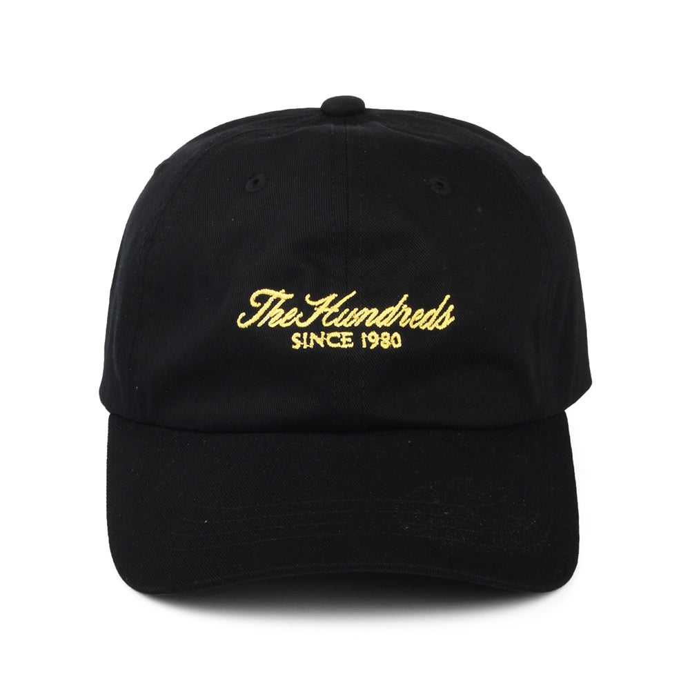 Gorra Strapback Rich de sarga de algodón de The Hundreds - Negro