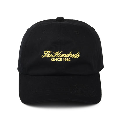Gorra Strapback Rich de sarga de algodón de The Hundreds - Negro