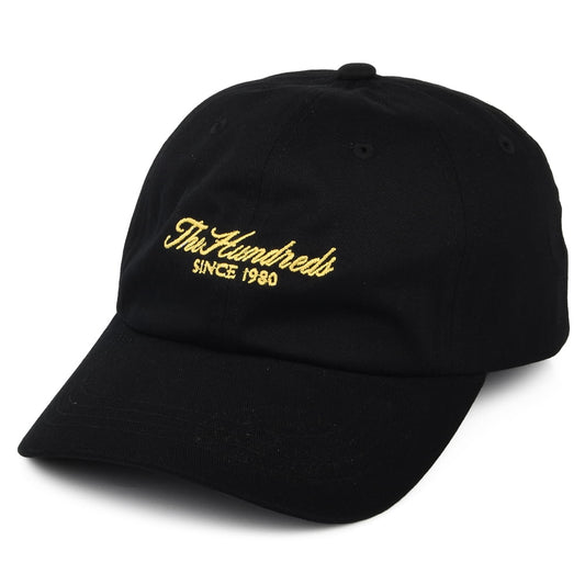 Gorra Strapback Rich de sarga de algodón de The Hundreds - Negro