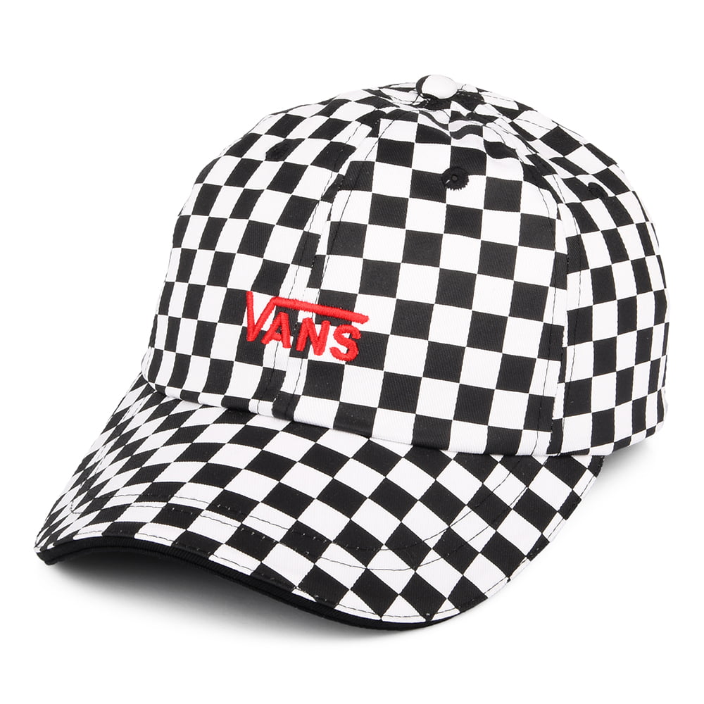 Gorra de béisbol High Standard Estampado tablero de Damas de Vans - Negro-Blanco