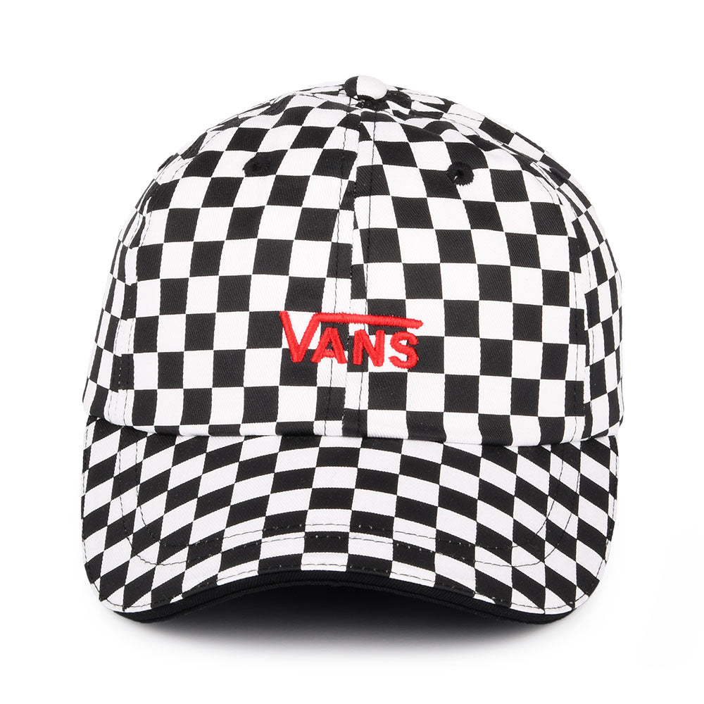 Gorra de béisbol High Standard Estampado tablero de Damas de Vans - Negro-Blanco