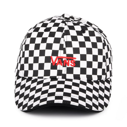 Gorra de béisbol High Standard Estampado tablero de Damas de Vans - Negro-Blanco