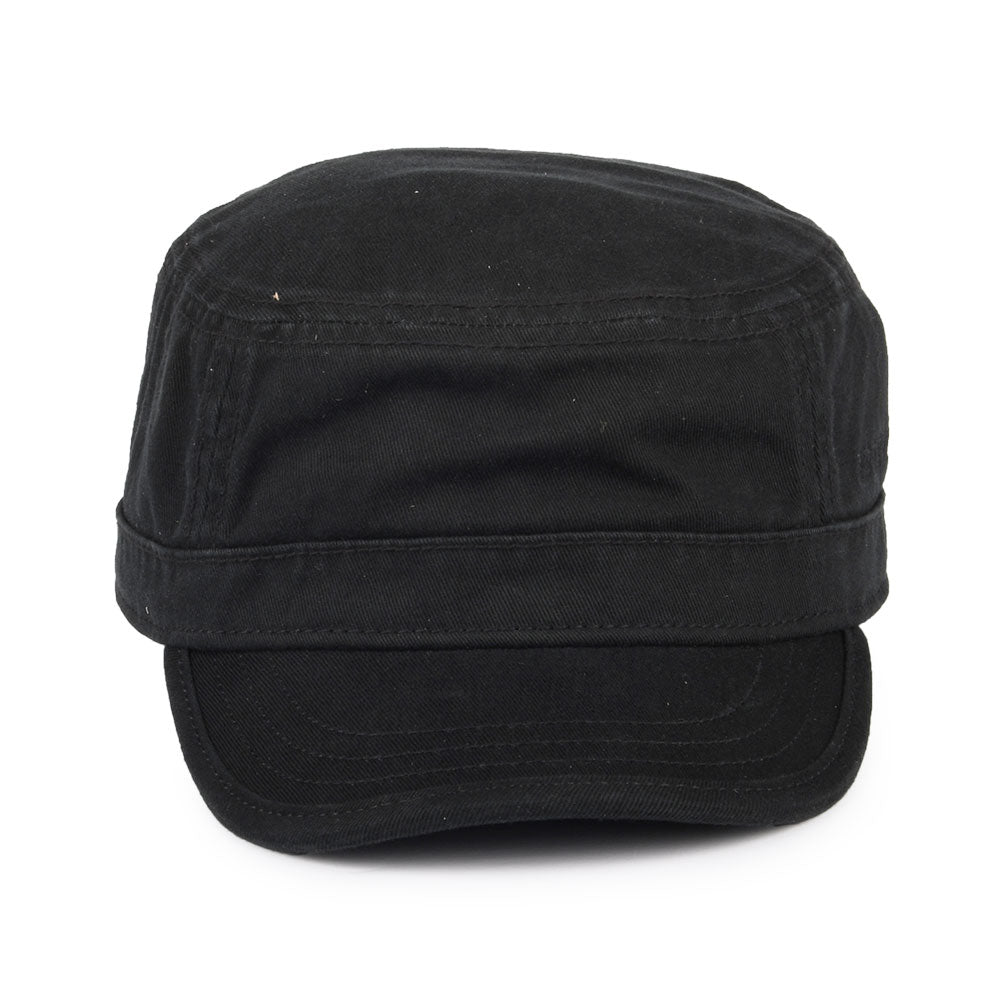 Gorra militar de algodón de Stetson - Negro
