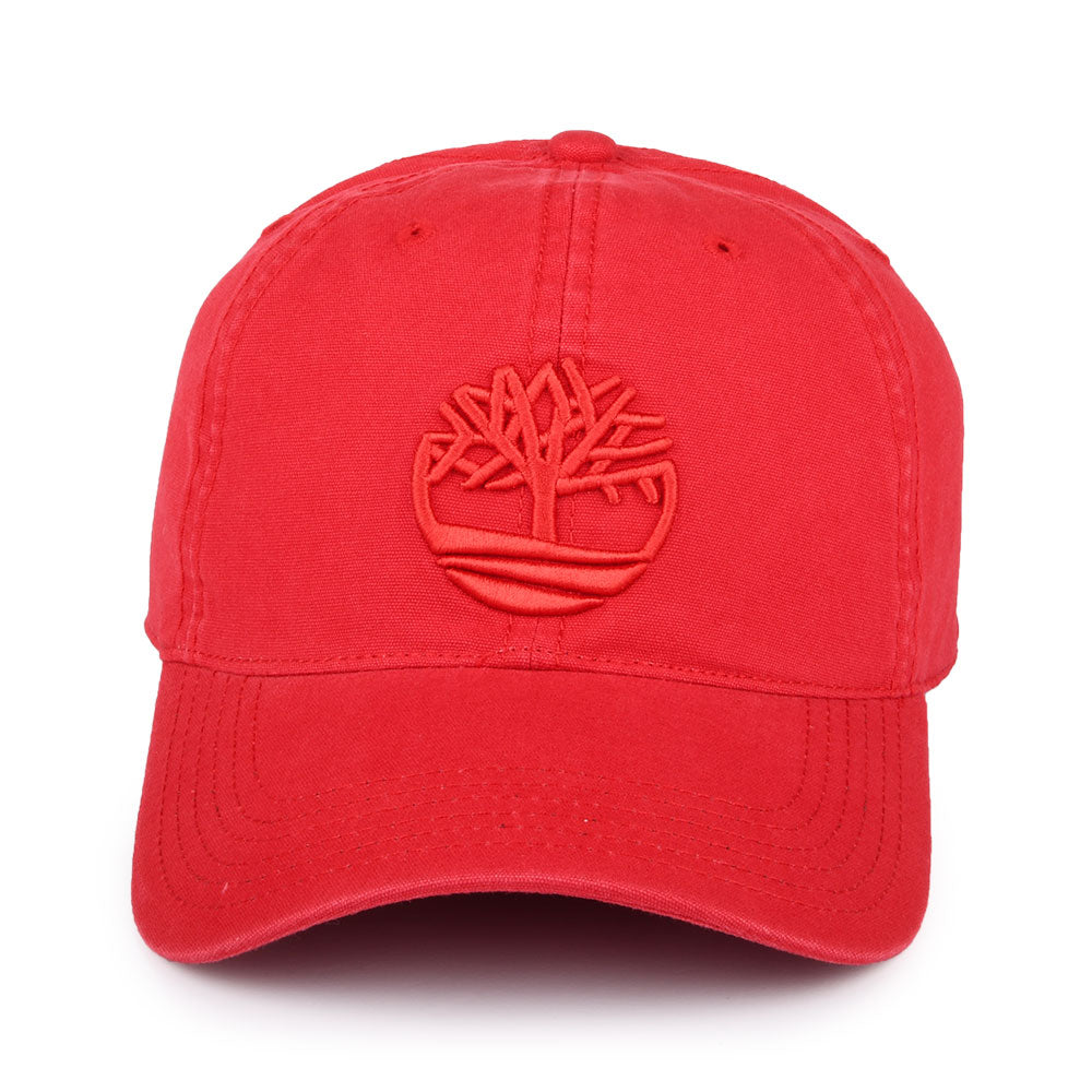 Gorra de béisbol Soundview de lona de algodón de Timberland - Rojo Cereza