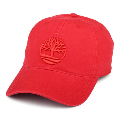 Gorra de béisbol Soundview de lona de algodón de Timberland - Rojo Cereza