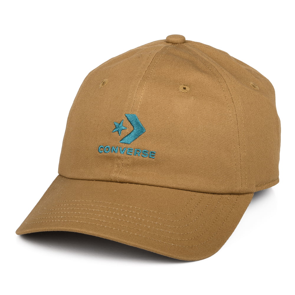 Gorra de béisbol Lock Up de algodón de Converse - Mostaza