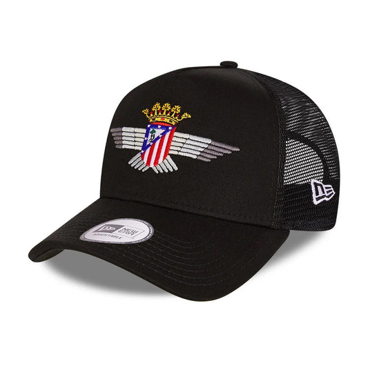 Gorra Trucker Winged Crest Atletico Madrid de New Era - Negro
