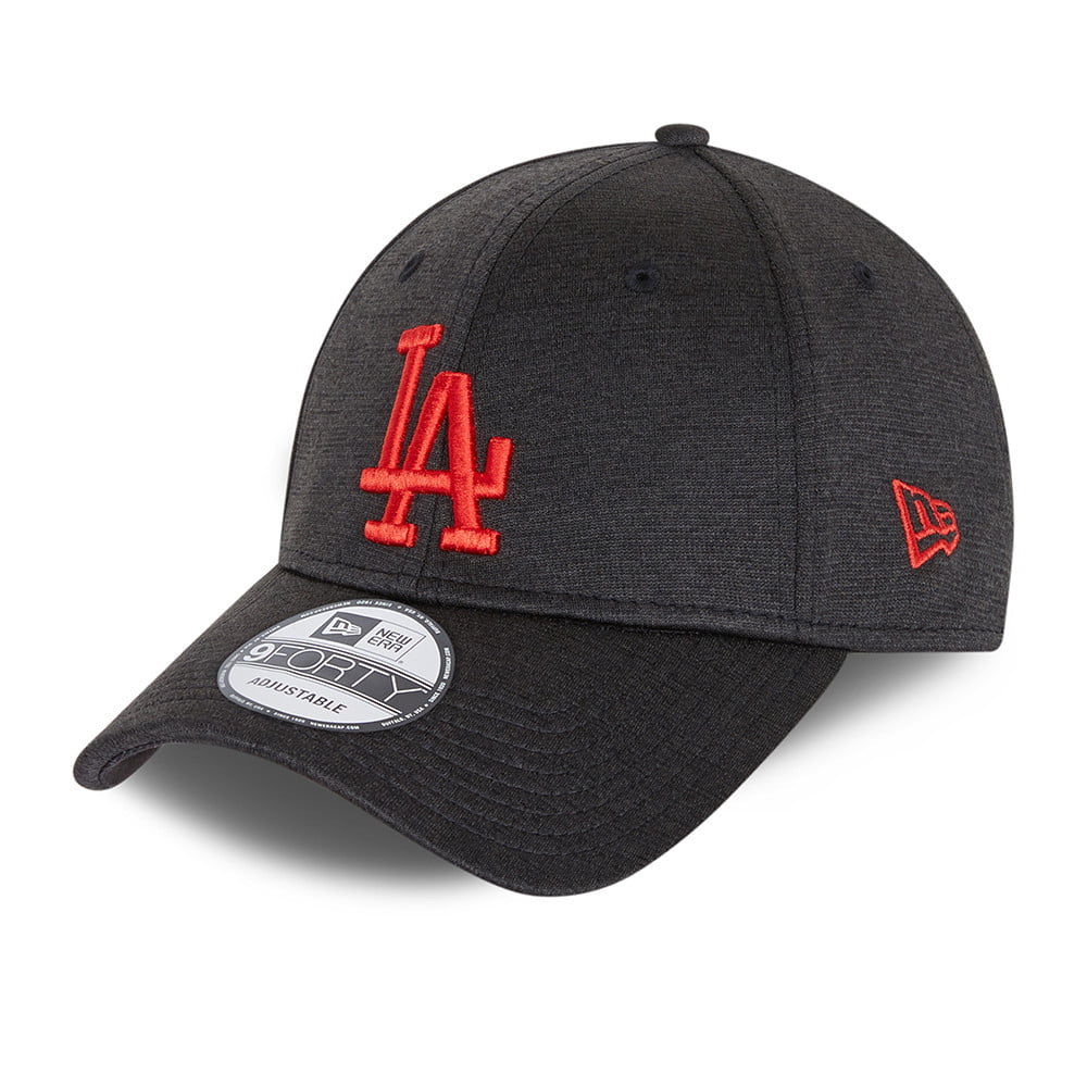 Gorra de béisbol 9FORTY MLB Shadow Tech L.A. Dodgers de New Era - Gris Oscuro-Rojo