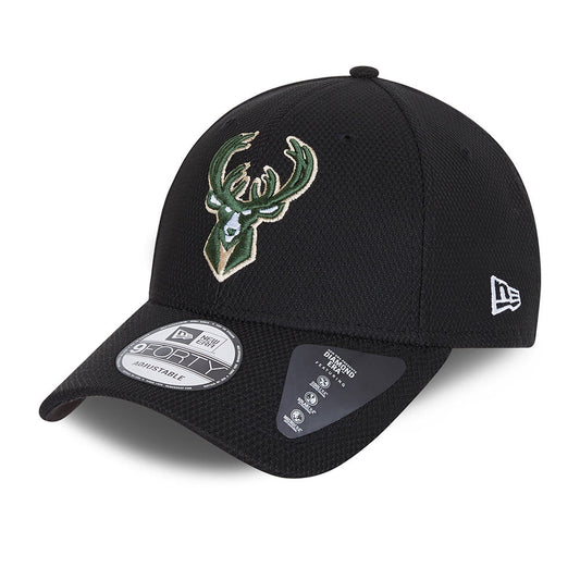 Gorra de béisbol 9FORTY NBA Diamond Era Milwaukee Bucks de New Era - Negro