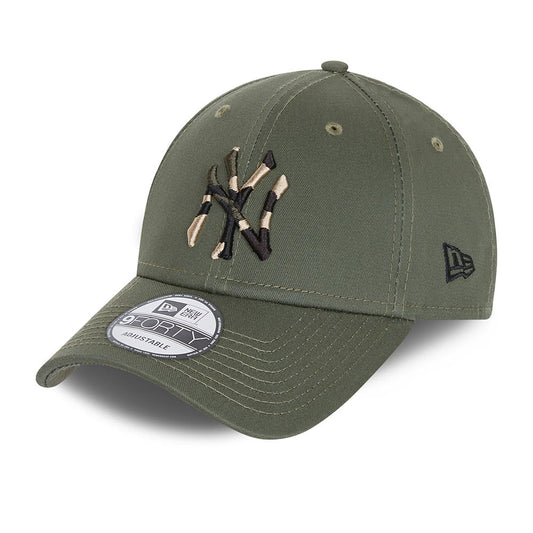 Gorra de béisbol 9FORTY MLB Camo Infill New York Yankees de New Era - Verde Oliva