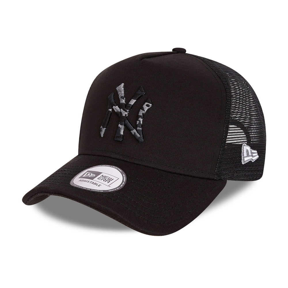 Gorra Trucker MLB Camo Infill New York Yankees de New Era - Negro