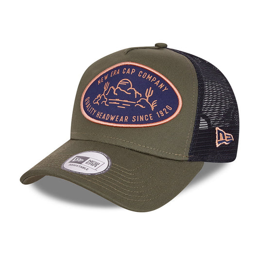 Gorra Trucker Outdoor Patch de New Era - Verde Oliva