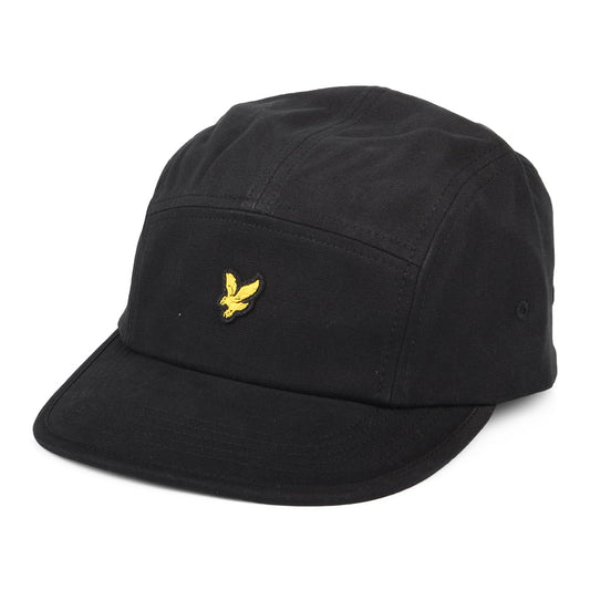 Gorra de béisbol de sarga de algodón de Lyle & Scott - Negro