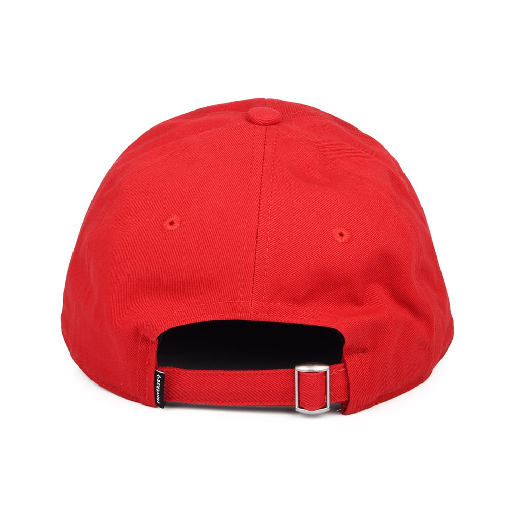 Gorra de béisbol Tip Off de algodón de Converse - Rojo Cereza