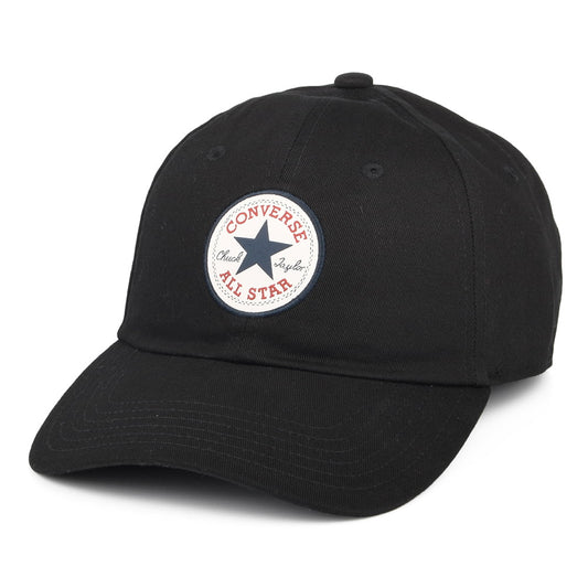 Gorra de béisbol Tip Off de algodón de Converse - Negro
