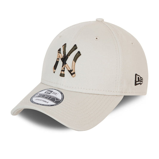 Gorra de béisbol 9FORTY MLB Infill New York Yankees de New Era - Piedra