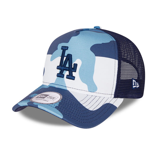 Gorra Trucker A-Frame MLB Camo Pack L.A. Dodgers de New Era - Camuflaje Marino