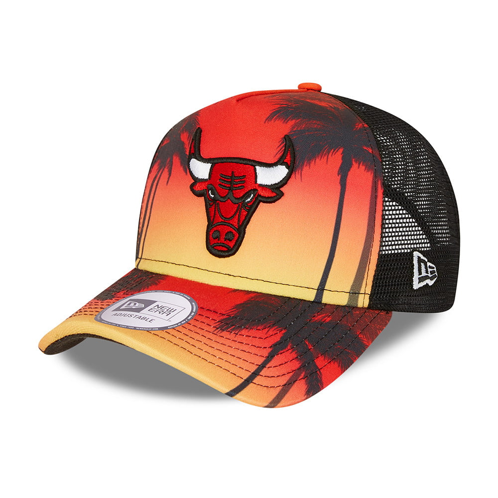Gorra Trucker A-Frame NBA Summer City Chicago Bulls de New Era - Negro-Multi