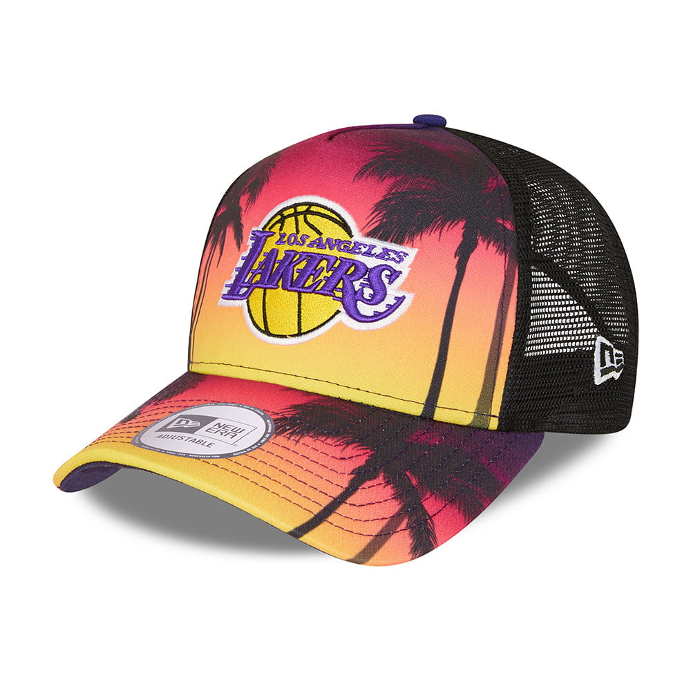 Gorra Trucker A-Frame NBA Summer City L.A. Lakers de New Era - Negro-Multi