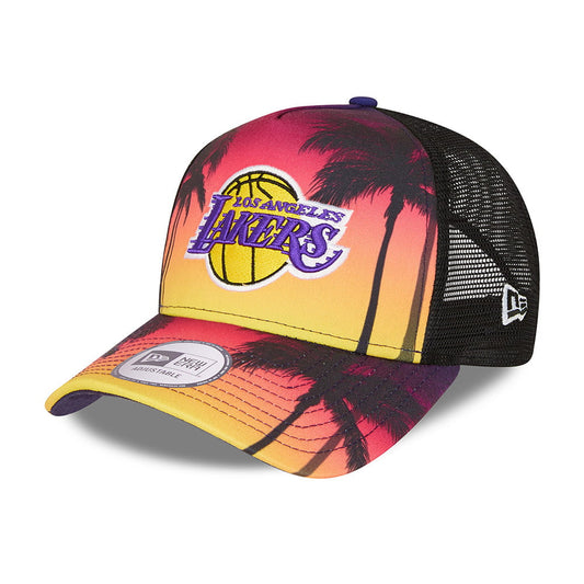 Gorra Trucker A-Frame NBA Summer City L.A. Lakers de New Era - Negro-Multi