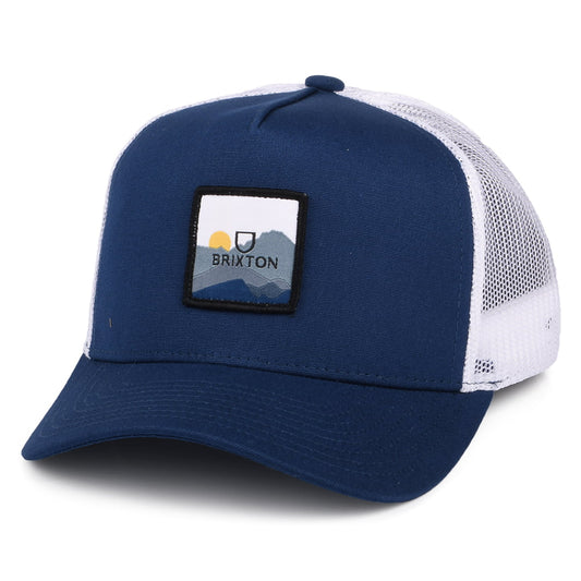 Gorra Trucker Alpha Block X C MP de Brixton - Azul-Blanco