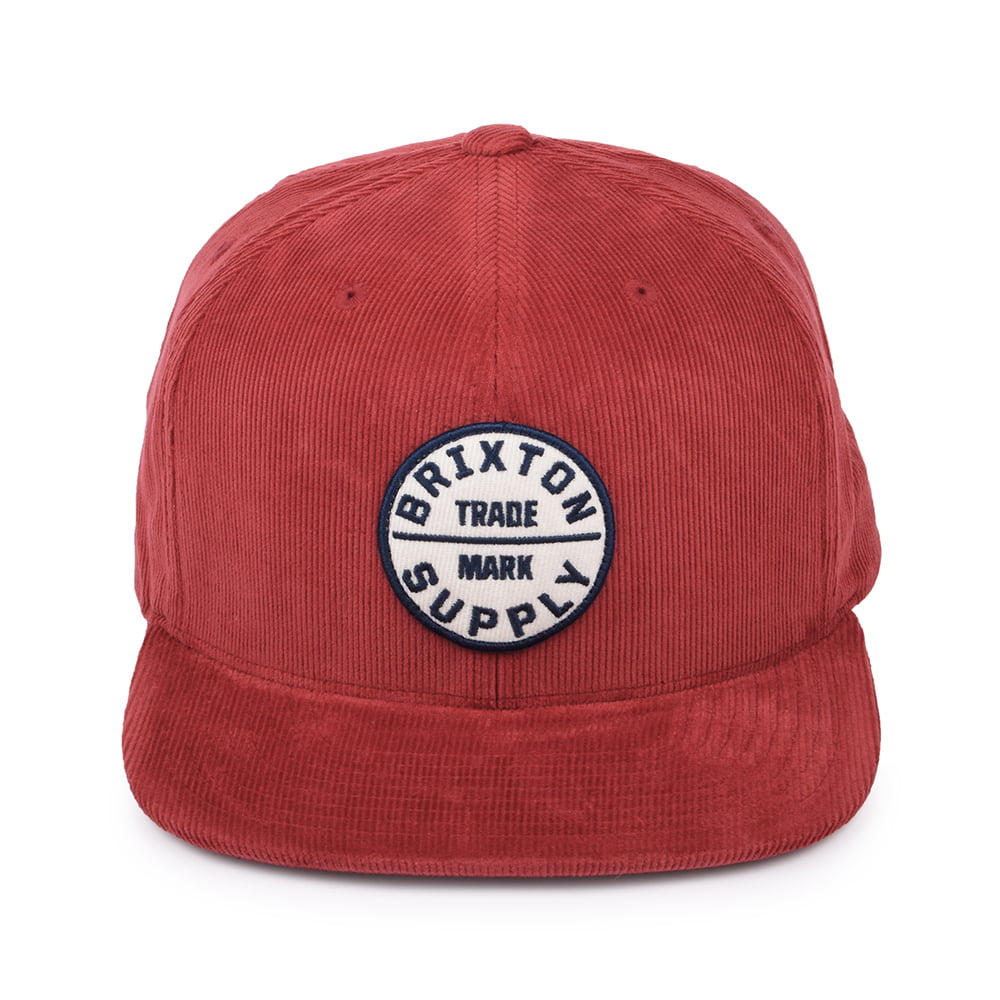 Gorra Snapback Oath III de pana de Brixton - Vino