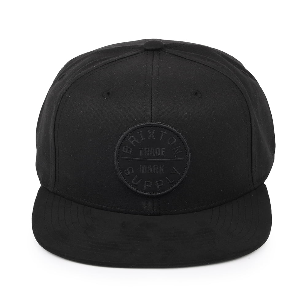 Gorra Snapback Oath III de algodón de Brixton - Negro sobre Negro