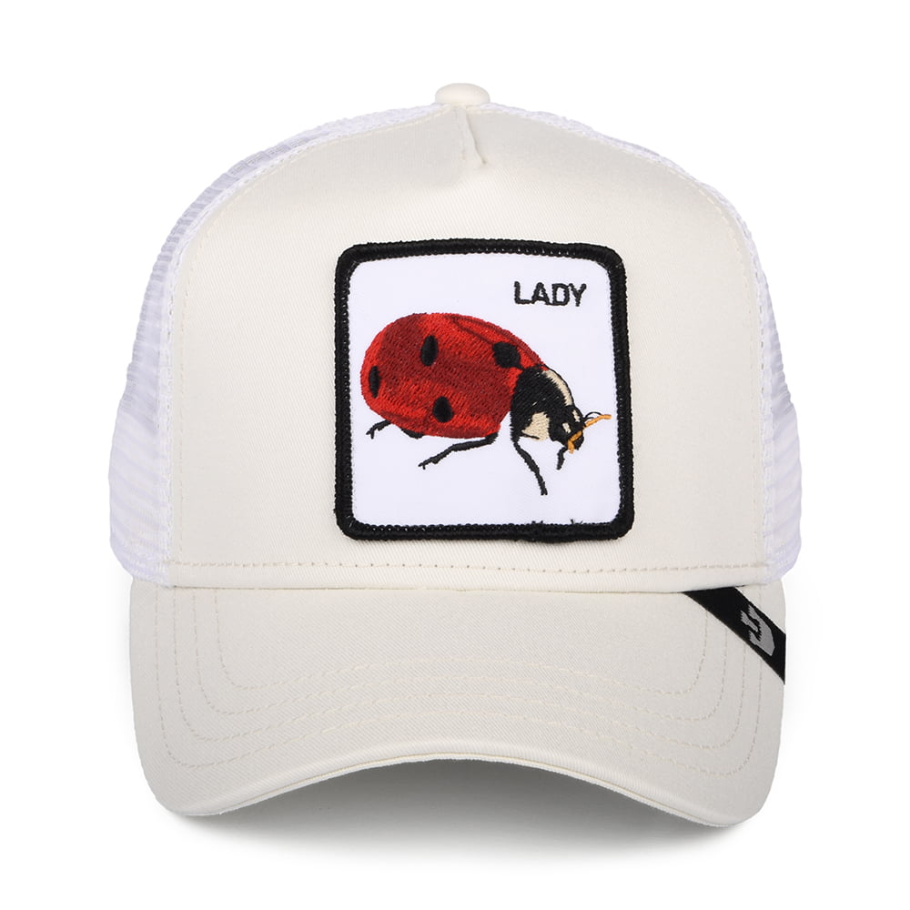Gorra Trucker Spot Ladybug de Goorin - Blanco Marfil