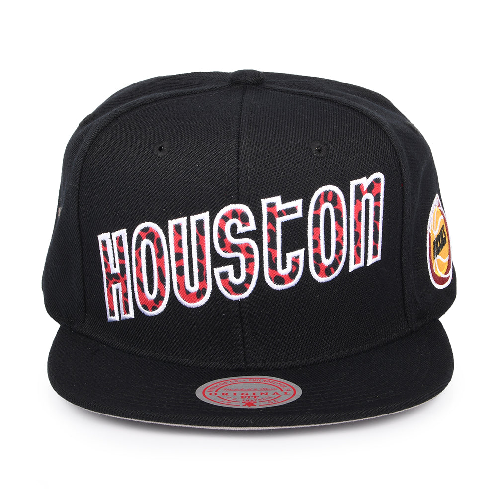 Gorra Snapback NBA Wildback Houston Rockets de Mitchell & Ness - Negro