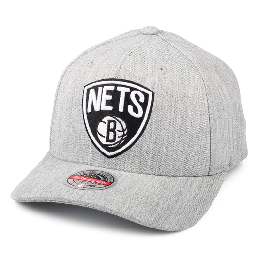 Gorra Snapback NBA Team Heather Redline Brooklyn Nets de Mitchell & Ness - Gris Jaspeado