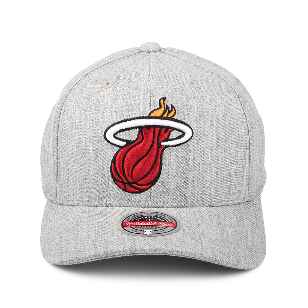 Gorra Snapback NBA Team Heather Redline Miami Heat de Mitchell & Ness - Gris Jaspeado