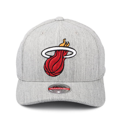 Gorra Snapback NBA Team Heather Redline Miami Heat de Mitchell & Ness - Gris Jaspeado