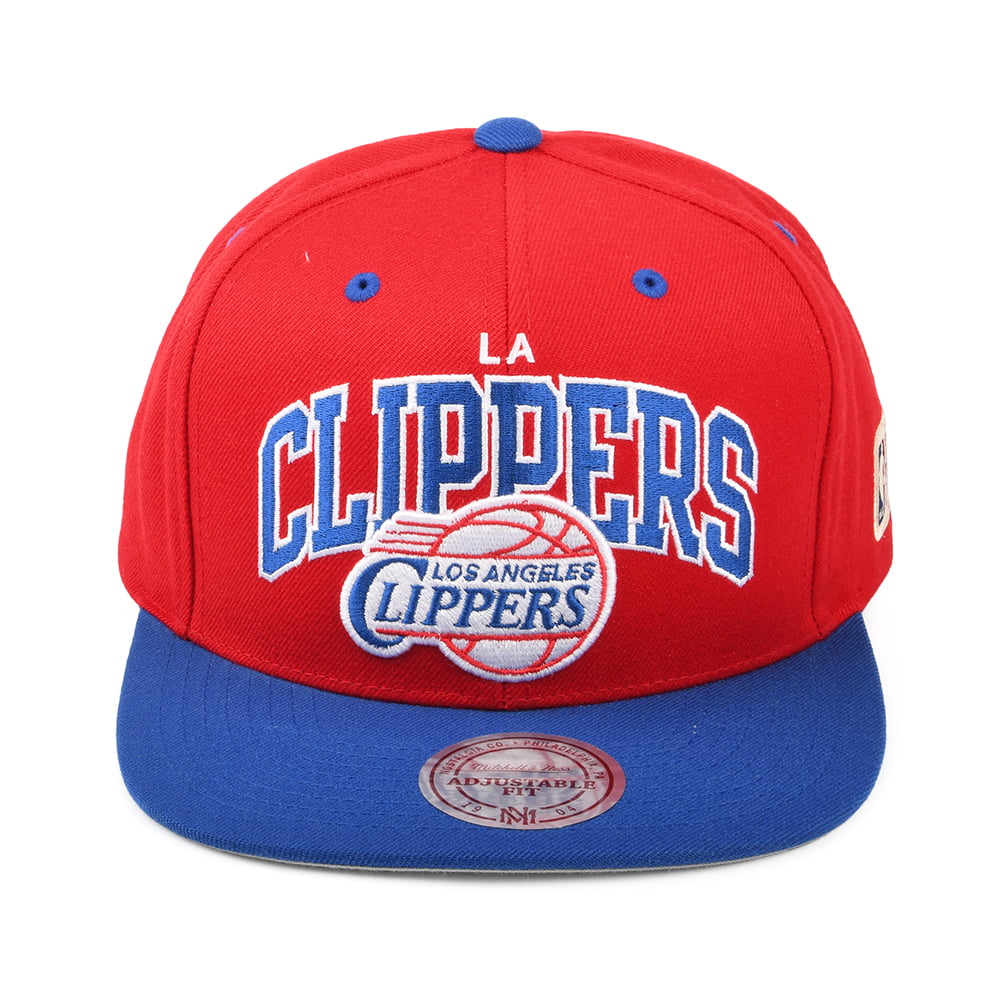 Gorra Snapback NBA HWC Team Arch L.A. Clippers de Mitchell & Ness - Rojo-Azul Real
