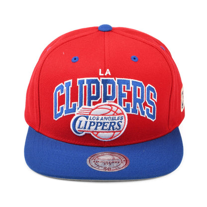 Gorra Snapback NBA HWC Team Arch L.A. Clippers de Mitchell & Ness - Rojo-Azul Real