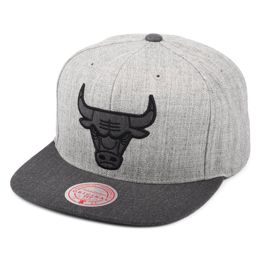 Gorra Snapback NBA Dual Heather Chicago Bulls de Mitchell & Ness - Gris Jaspeado