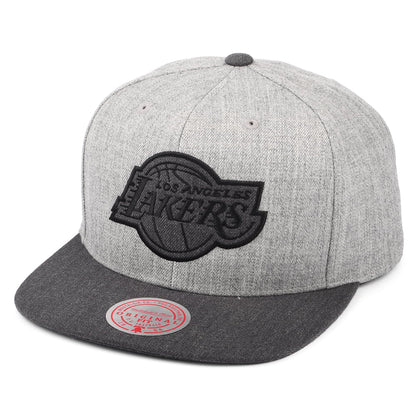 Gorra Snapback NBA Dual Heather L.A. Lakers de Mitchell & Ness - Gris Jaspeado