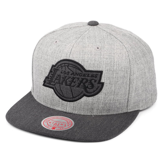 Gorra Snapback NBA Dual Heather L.A. Lakers de Mitchell & Ness - Gris Jaspeado