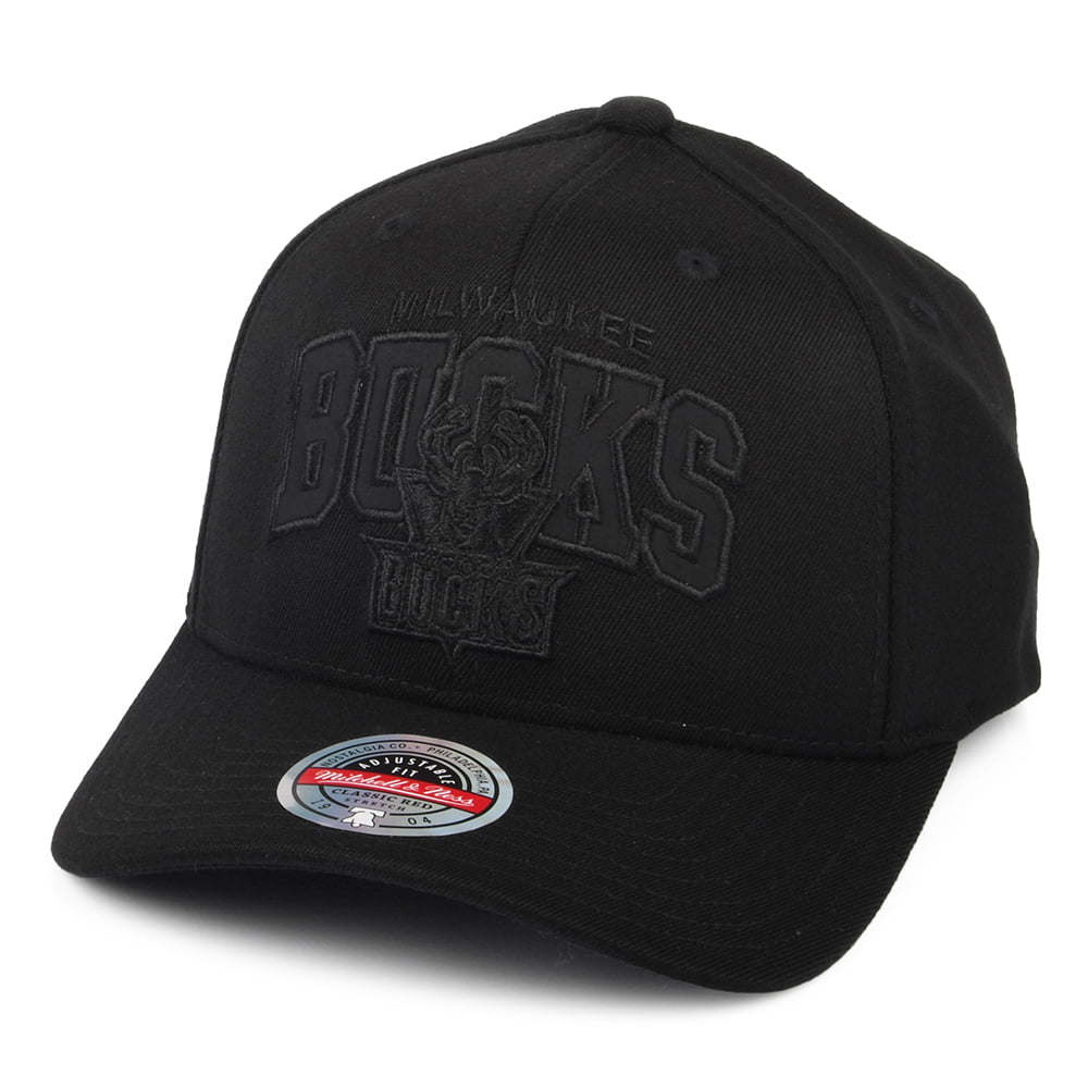 Gorra Snapback NBA Black Out Arch Redline Milwaukee Bucks de Mitchell & Ness - Negro