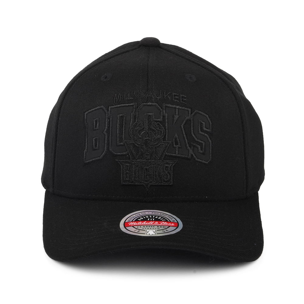 Gorra Snapback NBA Black Out Arch Redline Milwaukee Bucks de Mitchell & Ness - Negro