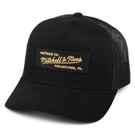 Gorra Trucker Branded Box Logo Classic de Mitchell & Ness - Negro-Dorado