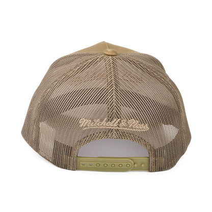 Gorra Trucker Branded Box Logo Classic de Mitchell & Ness - Beige Arena